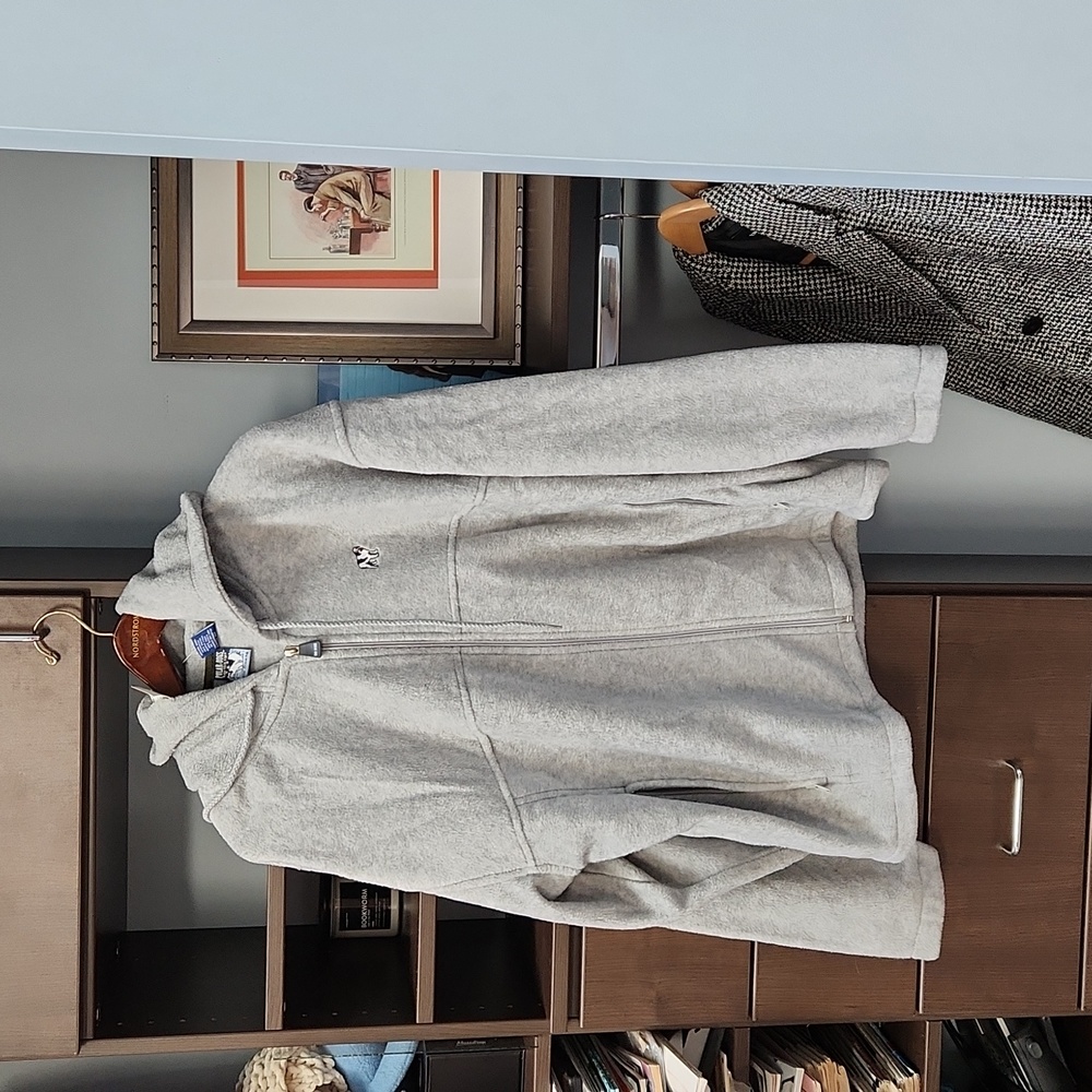 Grey Big Dog Polar Fleece Hoodie L
